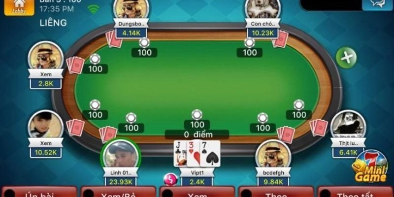 Tổ hợp bài phổ biến khi chơi Liêng